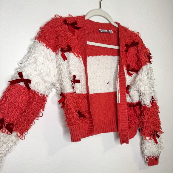 Mighty Fine Bow Open Cardigan Sweater - Picture 10 of 13